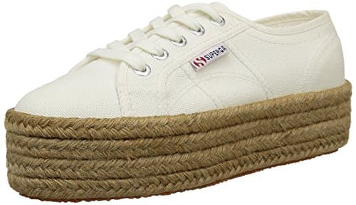 Image of Superga Women's 2790-cotropew Espadrille Shoes, White, 5.5 UK