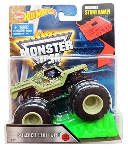 Image of Hot Wheels Monster Jam 1:64 Soldier of Fortune Vehicle With Stunt Ramp 9