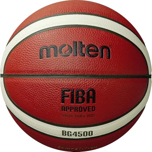 Image of Molten BG4500 Indoor Basketball – Official Game Ball of British Basketball, FIBA Approved, Premium Composite Leather, 12-Panel Real Leather Texture Grip, Size 7, red