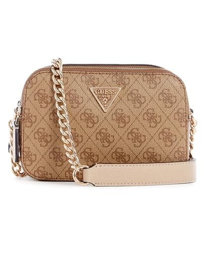 Image of GUESS Women's Noelle Ii Crossbody Camera, Latte Logo, One Size
