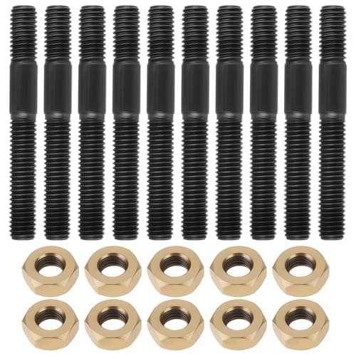 Image of LT Easiyl 10pcs M8x1.25mm Car Exhaust Manifold Stud Bolts N90188902 Compatible with VW Compatible with Audi