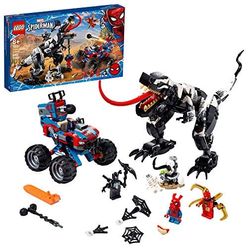 Image of LEGO Marvel Spider-Man Venomosaurus Ambush 76151 Building Toy with Superhero Minifigures; Popular Holiday and Birthday Present for Kids who Love Spider-Man Construction Toys, New 2020 (640 Pieces)
