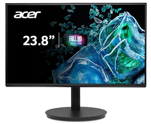 Image of acer Vero CB242Y P6 Monitor 23.8 Inch (60 cm Screen) Full HD, IPS, 144Hz HDMI/DP, 75Hz VGA, 1ms (VRB), DP 1.2, HDMI 1.4, VGA, Height Adjustable, Rotatable (Pivot), AdaptiveSync
