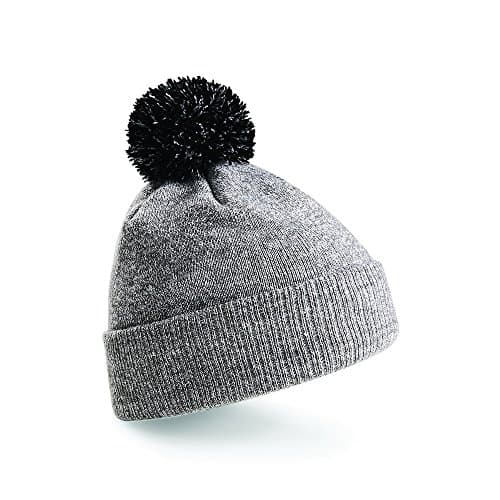 Image of Beechfield Snowstar beanie Heather Grey/ Black