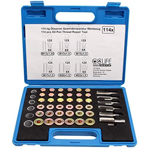 Image of CCLIFE Oil Drain Plug Master Thread Repair Set Comprehensive | M13 - M22