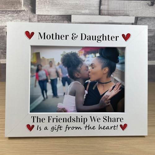 Image of Red Ocean Mother & Daughter Friendship Love Handmade Photo Frame 7 x 5 Mummy Picture Frame
