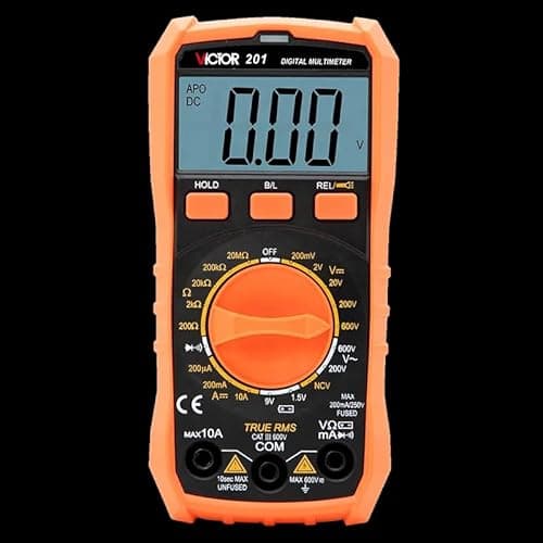 Image of GuliTech VICTOR/RuoShui 201/202/203/205A Digital Multimeter AC/DC Voltage Current Resistance Digital Universal Meter Burn-proof Pocket Multimeter(VICTOR 201)