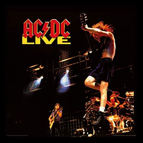 Image of AC/DC Live Framed Album Cover Print, Official Licensed Wall Art, 12 Inch Music Memorabilia, Record Sleeve Decor, Collector Gift for Fans