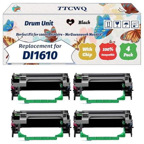 Image of TTCWQ Compatible for Konica Minolta DI1610 Drum Unit Work for Konica Minolta DI1610 DI1610F Printers, with Chip, High Yield 5000 Pages, High-Definition Printing (4 Pack Black)