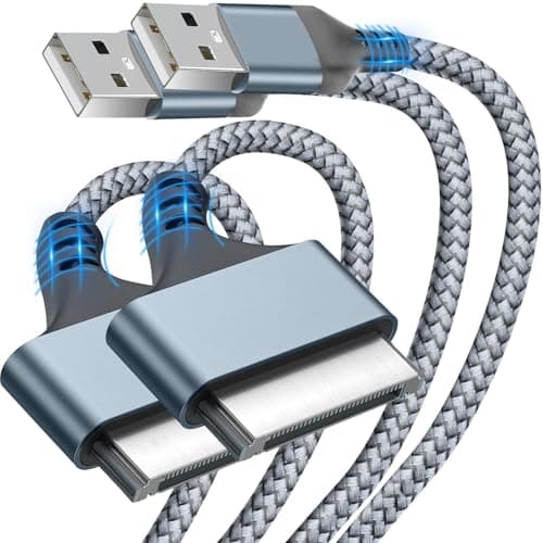 Image of MaxRenard 2Pack USB to 30 Pin Charger Cable Replacement Charging Cord Compatible with iPhone 4s/4/3Gs/3G/1, iPad 1/2/3, iPod Touch 1/2/3/4, Nano 2/3/4/5/6, Classic 2/3/4/5/6/7, 3FT