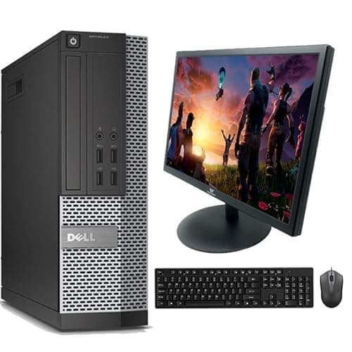 Image of Gaming PC OptiPlex SFF Desktop Computer i7 3770 16GB RAM 256GB SSD + 1TB HDD + GT730 2GB 19” Refurb TFT + Gaming Keyboard & Mouse Windows 11 Pro (Renewed)