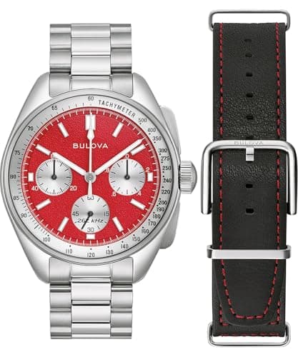 Image of Bulova Men's Chronograph Watch Archive Series Lunar Pilot Blood Moon