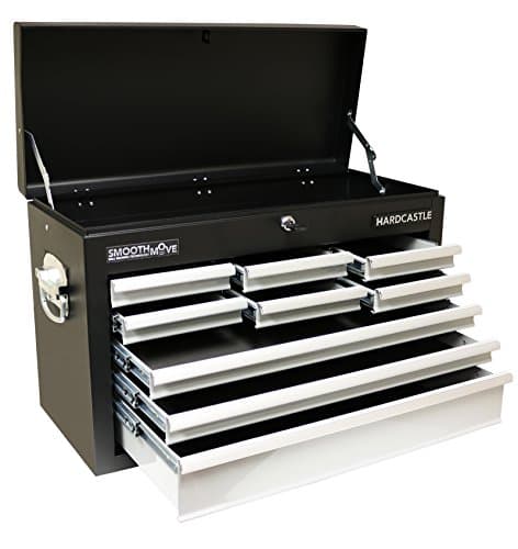 Image of Hardcastle 9 Drawer Black Lockable Topchest Tool Box