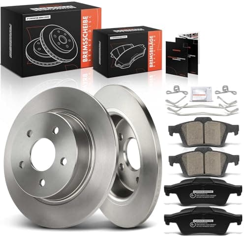 Image of Frankberg Brake Kit incl. 2x Brake Disc + 4x Brake Pad Rear Compatible with K.u.g.a II DM2 C-Max II DXA/CB7 DXA/CEU Tourneo Transit Replace# 1829615