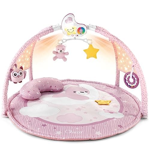 Image of Chicco Enjoy Colours, 3-in-1 Pink Multifunction Electronic Toy with Play Mat, Star Projector, Removable Night Light and Relaxing Music – Baby Toys 0+ Months