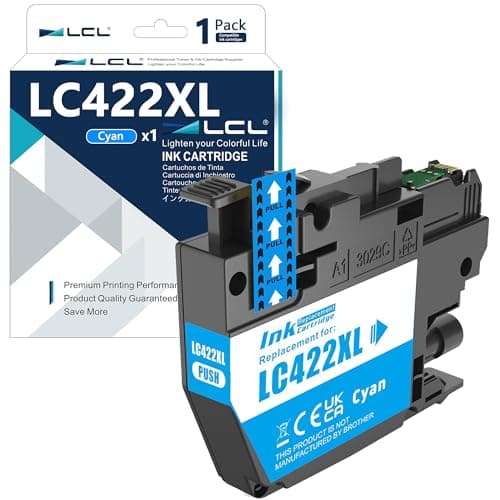 Image of LCL LC422XL Cyan High Capacity Ink Cartridge Replacement for Brother LC422 LC422XL LC422C LC422XLC for MFC-J5340DW MFC-J5345DW MFC-J5740DW MFC-J6540DW MFC-J6940DW Printer (1 Pack)
