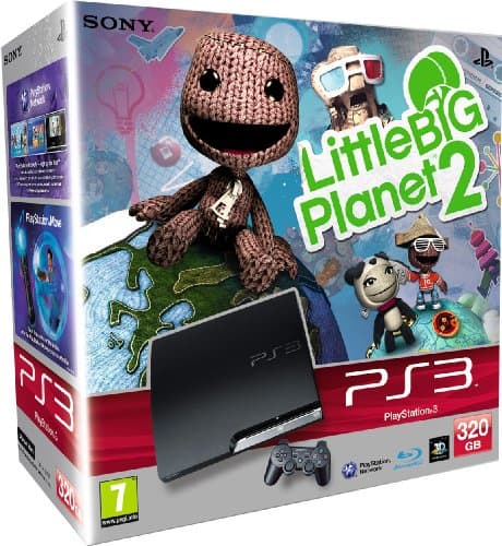 Image of Sony PlayStation 3 Slim Console (320 GB Model) with LittleBigPlanet 2 Game