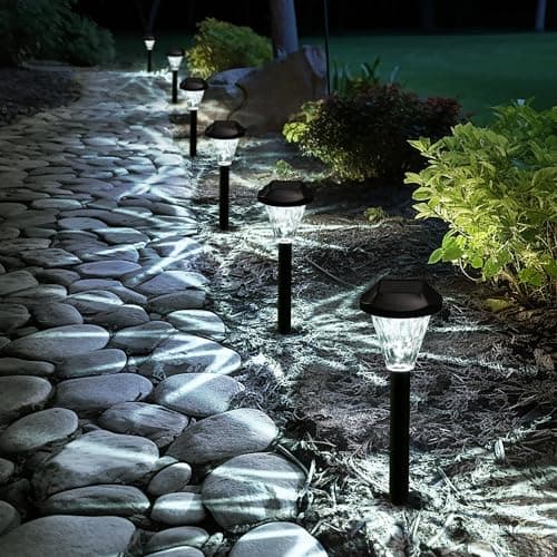 Image of GIGALUMI 10 Pack Solar Lights Outdoor Waterproof,New Upgraded Solar Lights for Outside,Solar Garden Lights,Solar Outdoor Lights for Patio,Lawn,Yard and Landscape