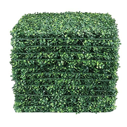 Image of Warmiehomy 12PCS Artificial Leaves Hedge Panels Hedge Wall Panels Artificial Grass Backdrop Wall 40 X 60cm 4cm Green Grass Wall for Decor Privacy Fence Indoor Outdoor Garden (Drak Green, 12 Pcs)