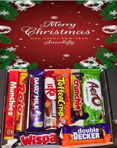Image of Luxury Chocolate Hamper | Letter Box Assorted Dairy Milk Selection | Merry Christmas Chocolate Gift Hamper | Chocolate Gift Box | Gift for Xmas | Ideal Christmas Chocolate Gift