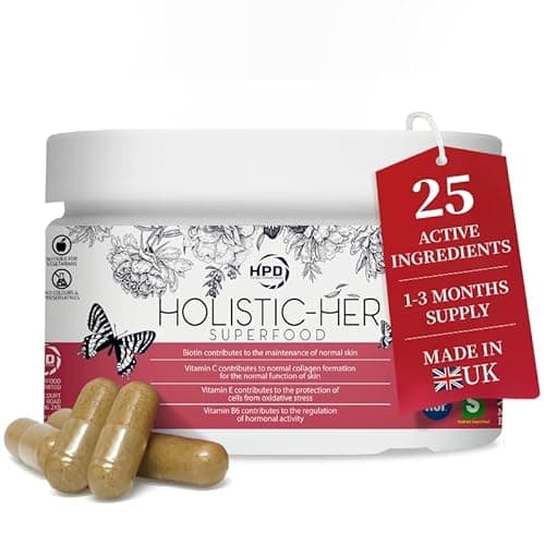 Image of Premium Marine Collagen Capsules for Women, with Hyaluronic Acid, Biotin, Probiotics, Vitamins & Botanicals | 25-in-1 Anti-Ageing, Hormonal Balance, Stress & Immune Support | 90 Capsules by HPD