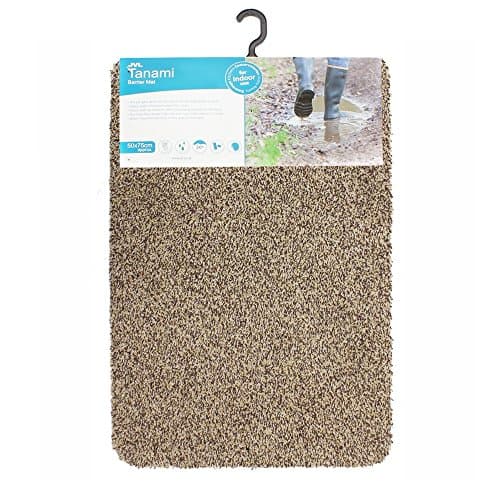 Image of JVL Tanami Machine Washable Barrier Door Mat, Beige, 50 x 75 cm, 01-884BE