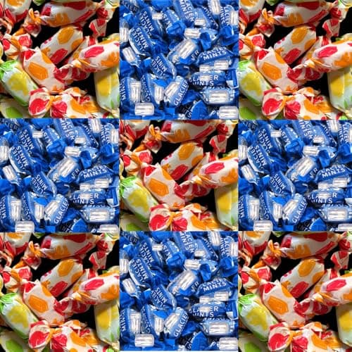 Image of Glacier Mints & Fruit Flavour Boiled Sweets – Individually Wrapped Clear Hard Candies – Classic Mint & Fruity Treats (1000g, Glacier Mints & Fruits Mixed)