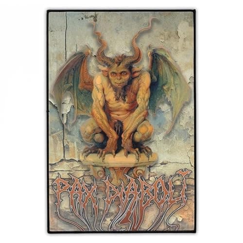 Image of Demonic Heavy Metal Backpatch | Large Back Patch for Jackets, Coats and Vests | Vintage/Gothic Dark Devil Art Patch | Back Patches Produced in Berlin by Concrete Schoolyard