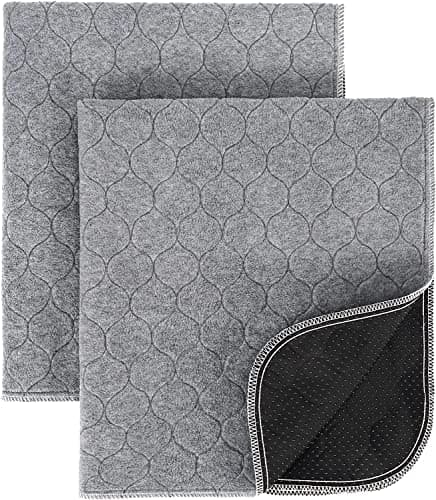 Image of 2 Pack Washable Dog Pee Pads - Instantly Absorbent and Reusable for Puppy Training - Waterproof Pet Mat for Rabbits, Guinea Pigs, Bunnies, and Small Animals - 60x45cm