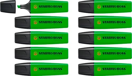 Image of STABILO BOSS ORIGINAL - Highlighter - Pack of 10 - Green