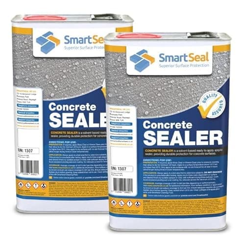 Image of Smartseal Professional Grade Concrete Sealer - Outdoor Use, Ideal Driveway & Patio Sealer - Easy To Apply, Solvent Based Acrylic - 2 x 5 Litre