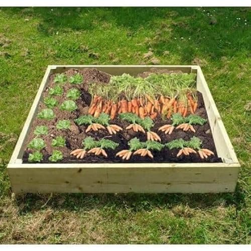 Image of The Garden TImber Company Wooden Raised Veg Beds Pack - 1m x 1m