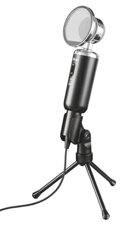 Image of Trust 21672 Madell Microphone and Stand for PC and Laptop with 3.5 mm Plug Black, 21.0 cm*6.0 cm*7.0 cm