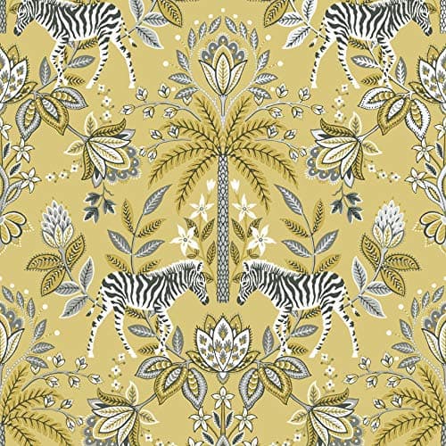 Image of Zebra Safari Wallpaper Ochre Holden 91200