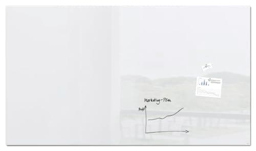 Image of SIGEL GL235 Premium Glass magnetic Board / White Board, glossy surface, 240 x 120 cm, easy mounting, super White - Artverum