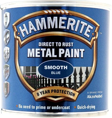 Image of Hammerite Metal Paint Smooth 250ml Blue