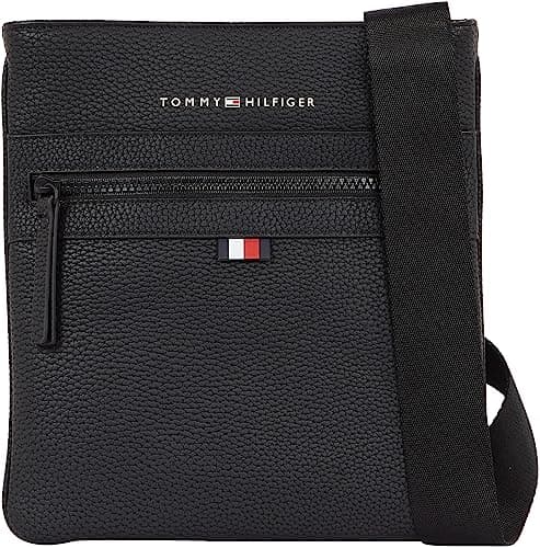 Image of Tommy Hilfiger Men’s Essential PU Small Crossover Bag, Black (Black), One Size