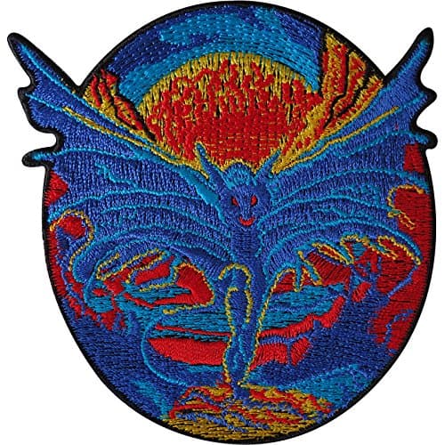 Image of Iron On Embroidered Bat Devil Patch Sew On Biker Clothes Bags Jean Monster Badge