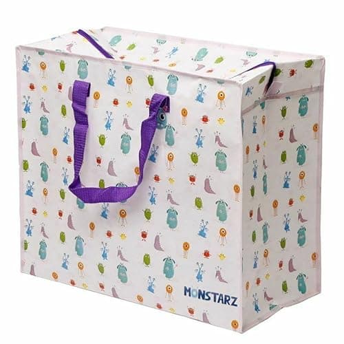 Image of Laundry Bags, Extra Large Jumbo Zip-Up Storage Bag | Reusable Laundry Shopping Bags for Laundry, Toys, Picnic, Party & Home Organization (Monsterz Monster Laundry Bag)