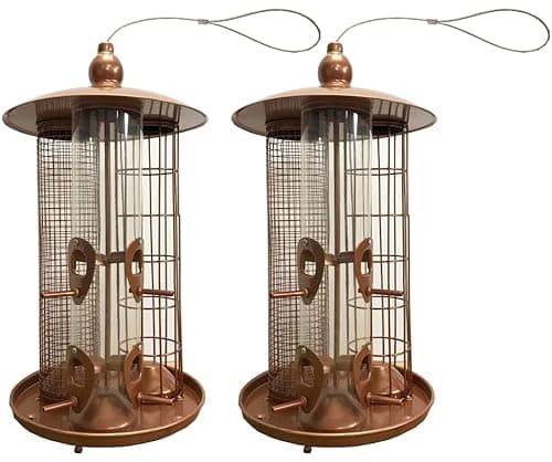 Image of Selections Hanging Deluxe 3 in1 Seed, Nut and Fatball Wild Bird Multi Feeder - Pack of 2