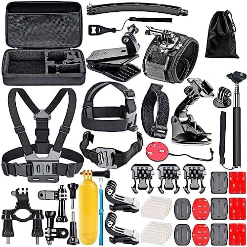 Image of Navitech 50-in-1 Action Camera Accessories Combo Kit with EVA Case - Compatible With ITEK I67002 Action Pro Sports Camera