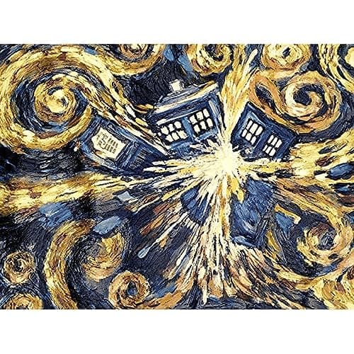 Image of Doctor Who "Exploding Tardis" Canvas Print, Cotton, Multi-Colour, 3.20 x 60.00 x 80.00 cm