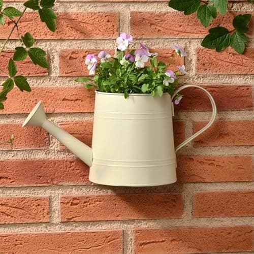 Image of New Charming Vintage Wall Half Watering Can Planter Pot Garden Living Wall Mount Window Outdoor For Plants Flowers Perfect For Garden Decor -A05