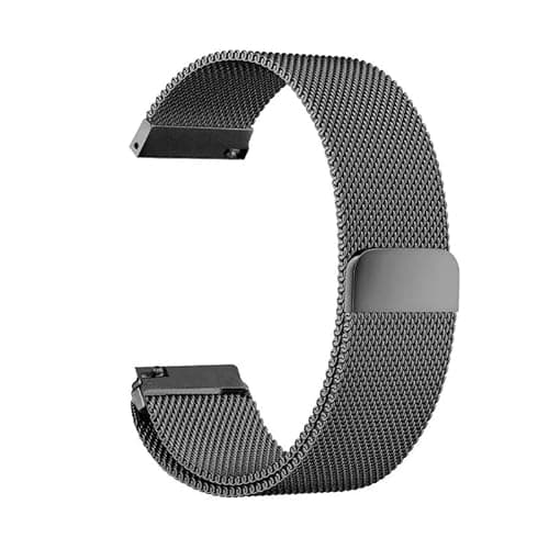 Image of NoveltyThunder Compatible with Amazfit Bip 6/5 Unity/GTR 4/3/3 Pro/2/Balance 46mm/Balance 2/GTR 47mm/Stratos 3/2/2S Strap Mesh Metal Magnetic Stainless Steel Replacement Band 22mm (Black)