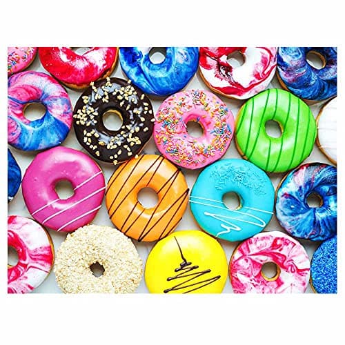 Image of fishwisdom 500 Piece Jigsaw Puzzle Donuts for Adults and Teens and Kids Family Happy Time Gift Idea