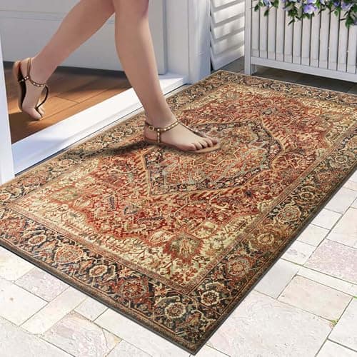 Image of Hafaa Door Mats 80x150 cm Indoor Machine Washable Soft Fluffy Door Mat Dirt Trapper Non-Slip Floor Mats for Kitchen Welcome Front Doormat Inside Outside (Majestic)