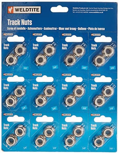 Image of Weldtite 3/8 inch Track Nuts (12 Pairs = 1 Card), 8362