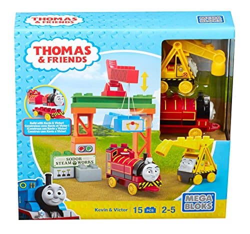 Image of Mega Bloks Toy - Thomas and Friends - Thomas The Tank Engine & Bertie the Bus 15 Piece Playset