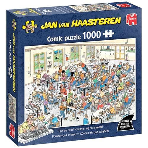 Image of Jan Van Haasteren Murphy’s Law - 1000 Piece Adults Puzzle - Large 1000 Pc Jigsaw Puzzles - 100% Recycled Cardboard 1000Pc Jigsaws - Fun Brainteasing Adult Puzzle for Birthday & Christmas - 68 x 49cm