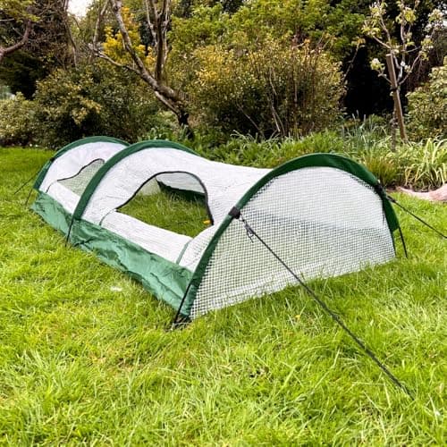 Image of GardenSkill Mini Polytunnel Greenhouse 2m Long | Garden Poly Grow Tunnel Cloche for Tomato Fruit Vegetable Herb | Weather Bird Plant Protection Hoop House for Pot Planter Raised Bed | 2 Doors (1)